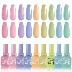 Vibrant 90 - Color Gel Nail Polish Set - 15ml Semi - Permanent UV LED Formula for All - Season DIY Manicures (Macaron)