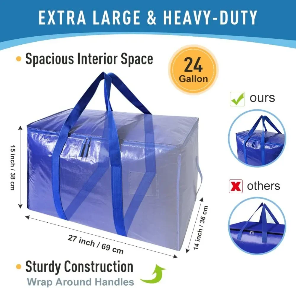 Luggage Moving Bags, Foldable Storage Bag, Storage Organizer & Moving Boxes Alternative, Packing Supplies, Camping Totes Bag 6
