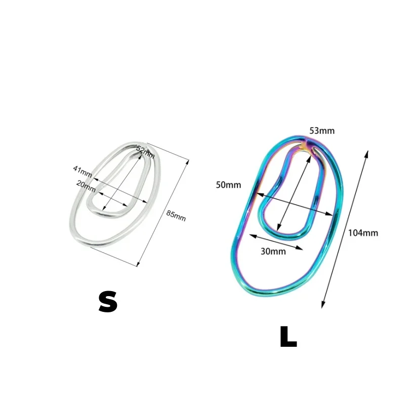 FuFu Clip Stainless Steel Hollowed Out Colorful Foreskin Clip Scrotum Bondage Chastity Lock with Adult Erotic Sex Toys