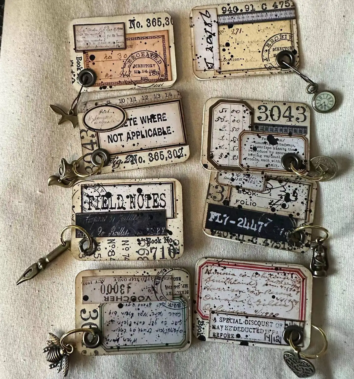 [MET021] Retro Metal pendant Diy Accessories for Scrapbook Junk Journal Mix-Media DIY Jewelry Making