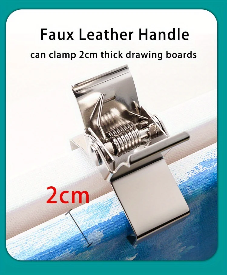 Ölgemälde Rahmen Klemme Edelstahl Leder Griff Multifunktionale Leinwand Trennung Trennung Träger Clip Kunst Werkzeug – Detail 5