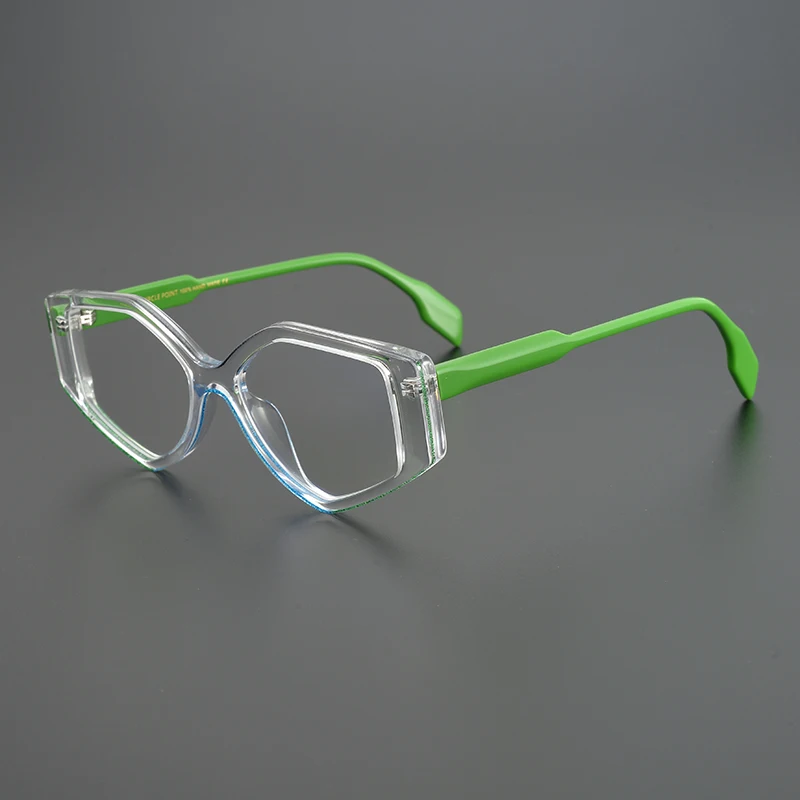 

Polygonal Designer Style Handmade lasses Frame Acetate Myopia Prescription Optical Eyeglasses Fashion Retro Eyeglasses