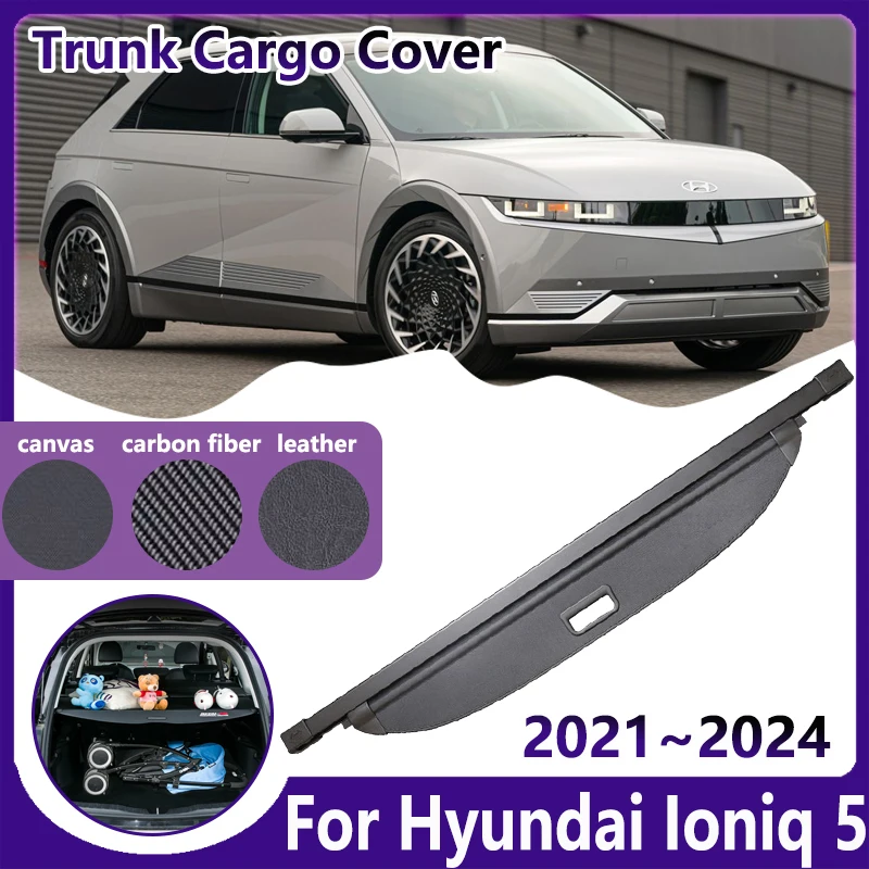 

For Hyundai Ioniq 5 NE 2021 2022 2023 2024 Car Trunk Curtain Cargo Cover Luggage Partition Shelter Shielding Shades Accessories