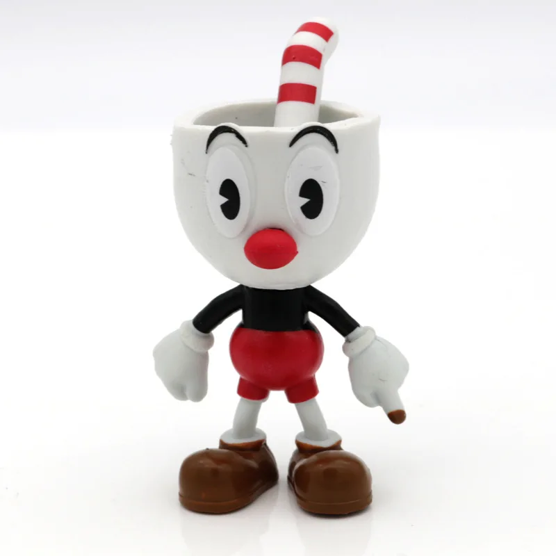 4/6 stücke Set PVC Kawaii Tasse Kopf Anime Action Figure Cuphead Puppe Spielzeug Spiel Dekoration Ornamente Spielzeug Für Kinder kinder Weihnachten Geschenk – Detail 5