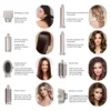 Folding Hair Dryer Negative Ion Home Hot Air Comb Set Wind Salon Hair Styler Tool Professional Hair Dryer EU Plug,A 2