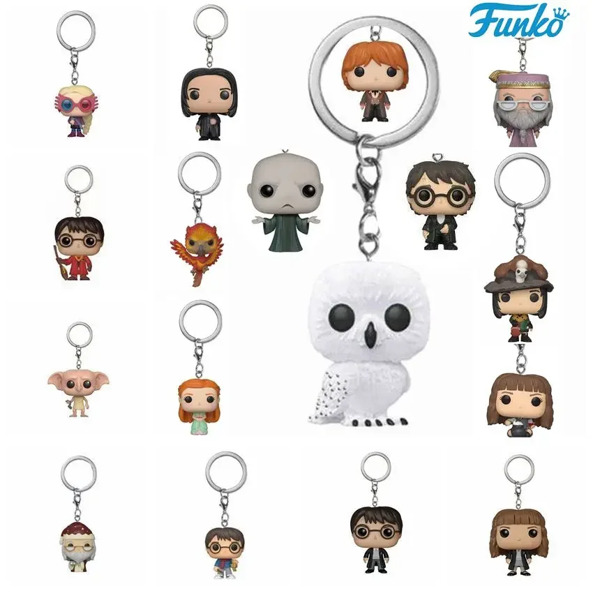 thumbnail image 2 of Llavero Funko POP de la serie Hermione de Harry Potter, Ginny, Ron, Hedwig, Snape, Fawkes, Dementor, Luna, llavero de bolsillo Pop, juguetes de cadena, 2 of 5