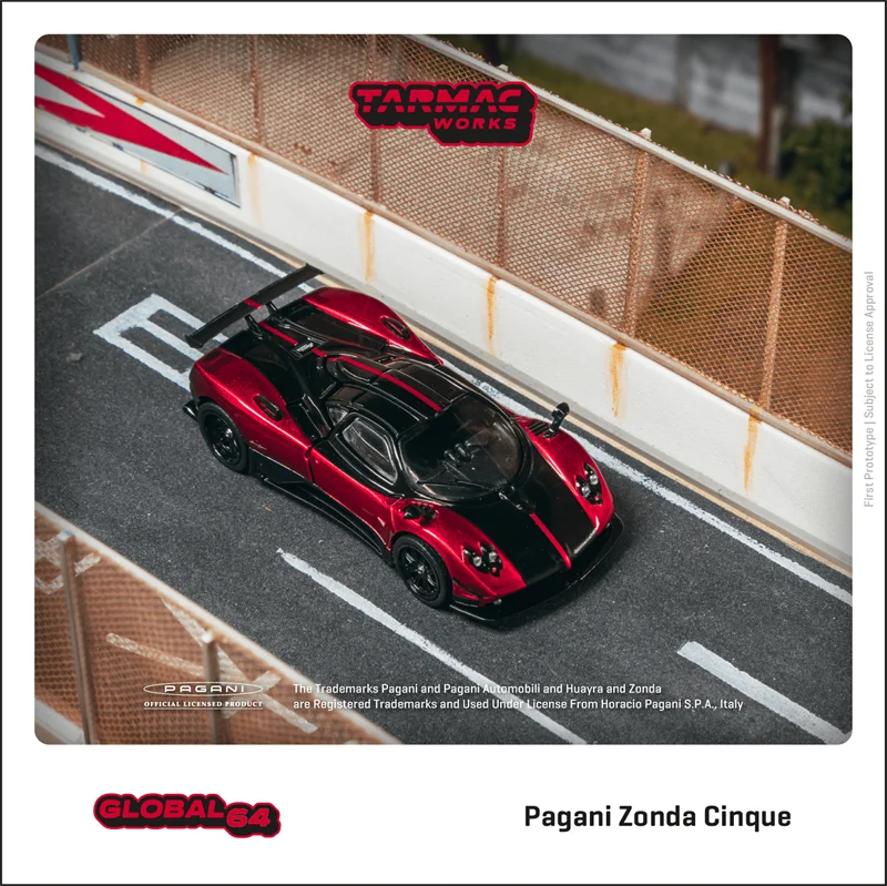 

Tarmac Work 1:64 Pagani Zonda Five Red Dubai литой коллекции моделей автомобилей