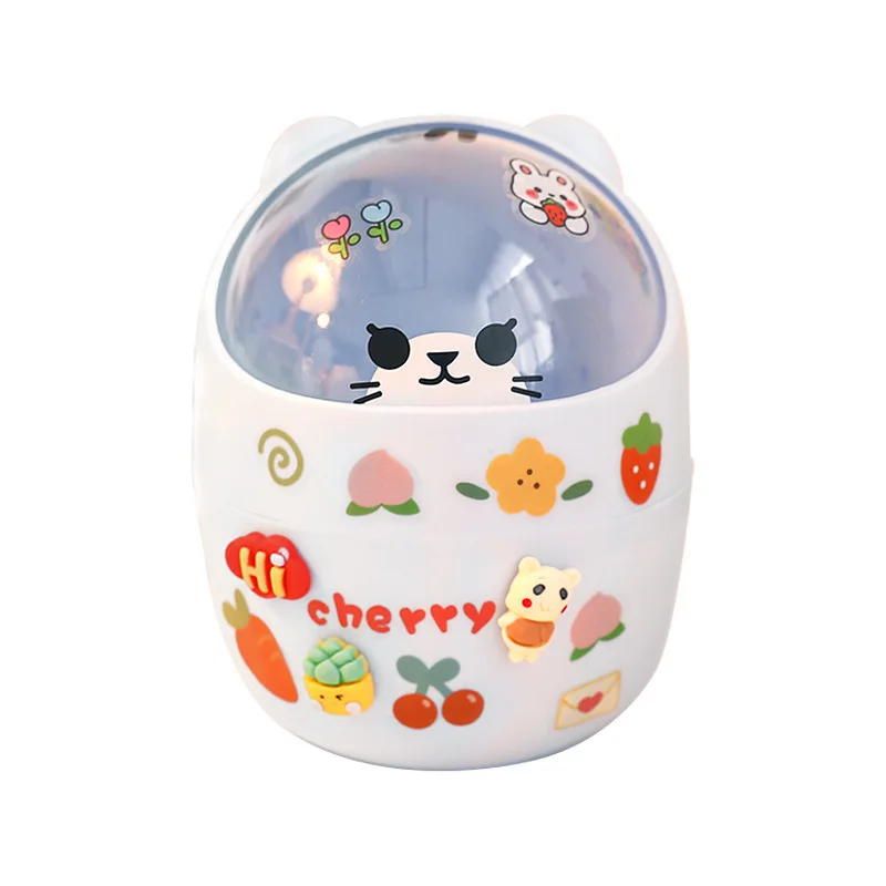 Bear Desktop Trash Can Storage Organizer for Desk trash can desktop trash can