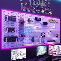 DIY pegboard wall storage kit: punch - free, suitable for wall display in e-sports rooms and studies. 1