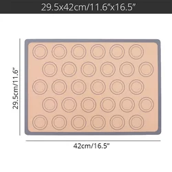 Silicone Non - Stick Baking Mat for Pastry, Cookies, and More (Grey)