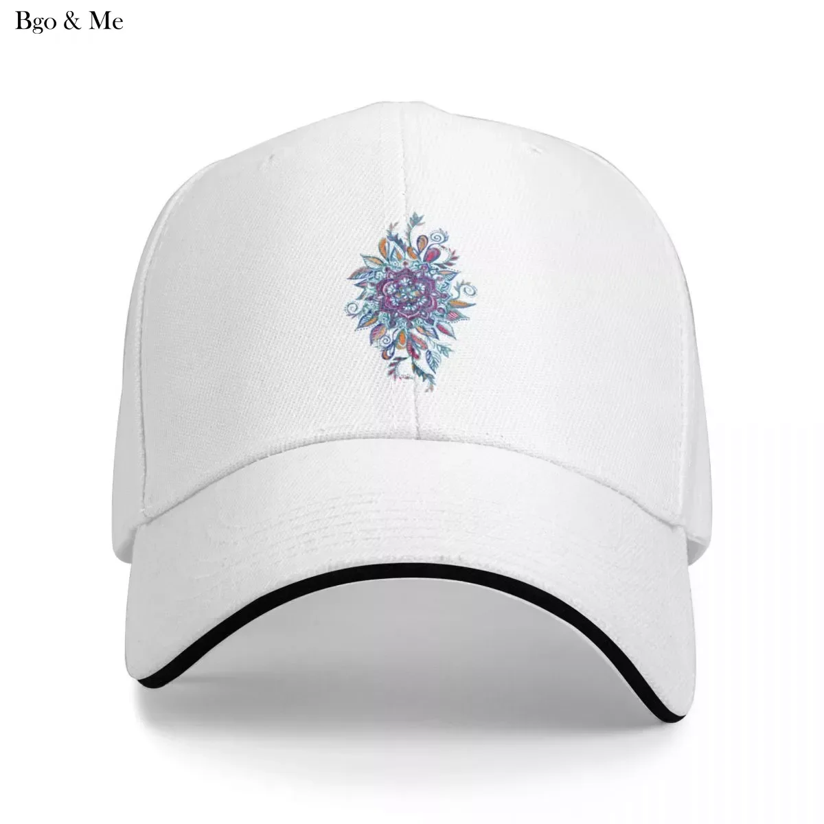

2023 New Deep Summer - Watercolor Floral Medallion Baseball Cap Caps Baseball Cap For Men Women's