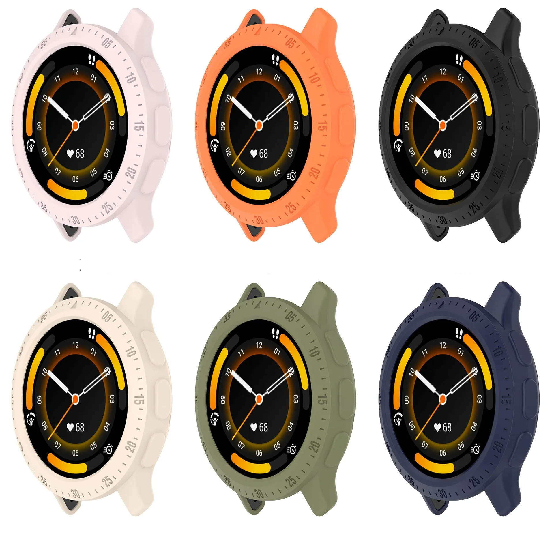 Soft TPU Anti-Fall Protective Smartwatch Case with Screen Protector