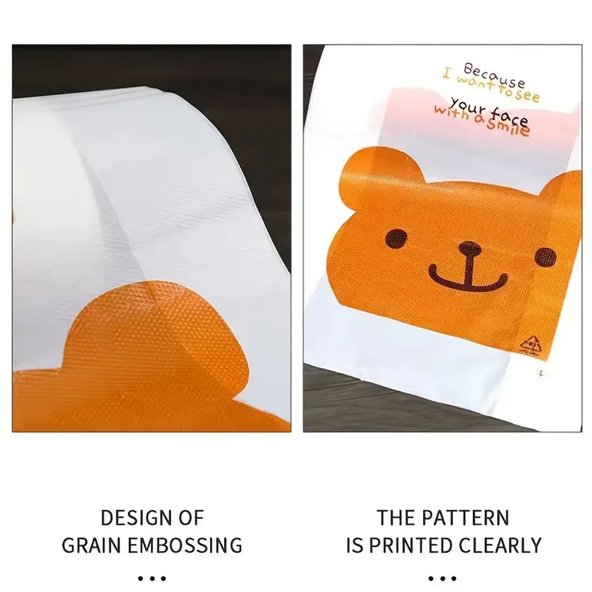 Cartoon-süße Plastiktüte, T-Shirt-Tragetasche, Geschenktüte, Einkaufstasche für Lebensmittel – Detail 7