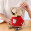 Child Gift Children  Piggy Bank Money Box Cartoon Clothes Bear Plastic Transparent Cute Bear Piggy Bank  Box Saving Box 1