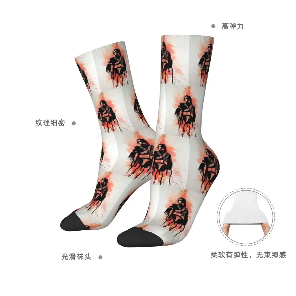 Michael Jackson Musicians Singers Dancers Socks Harajuku Stockings All Season Long Socks Accessories for Unisex Christmas Gifts