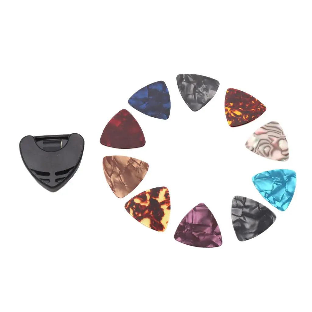 10pcs Colorful Plastic Guitar Pick Heart Shape with Plectrum with