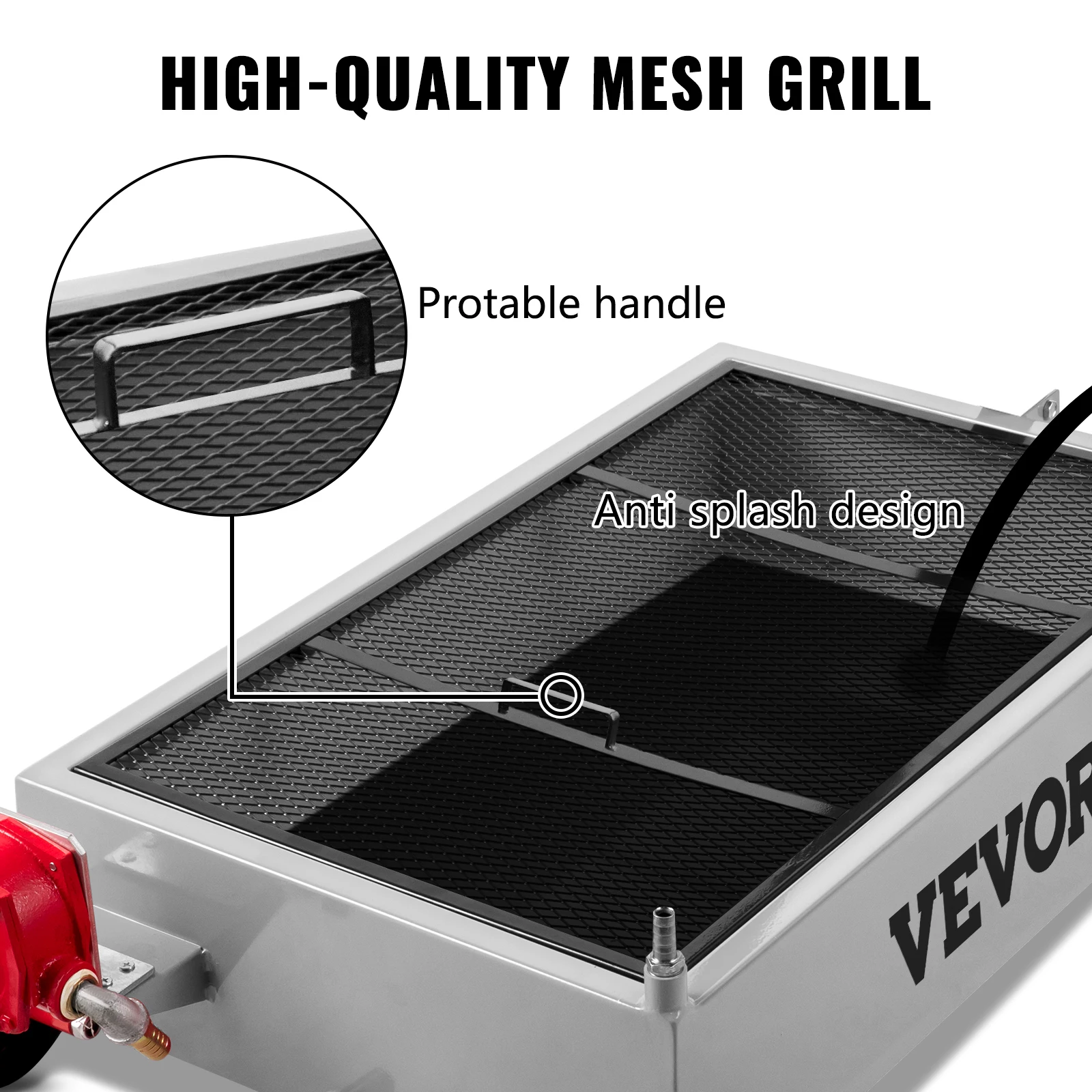 VEVOR 15 Gallon Oil Drain Pan Low Profile Oil Drain Tank Foldable Hand with Pump Swivel Casters for Car SUV Trucks Draining