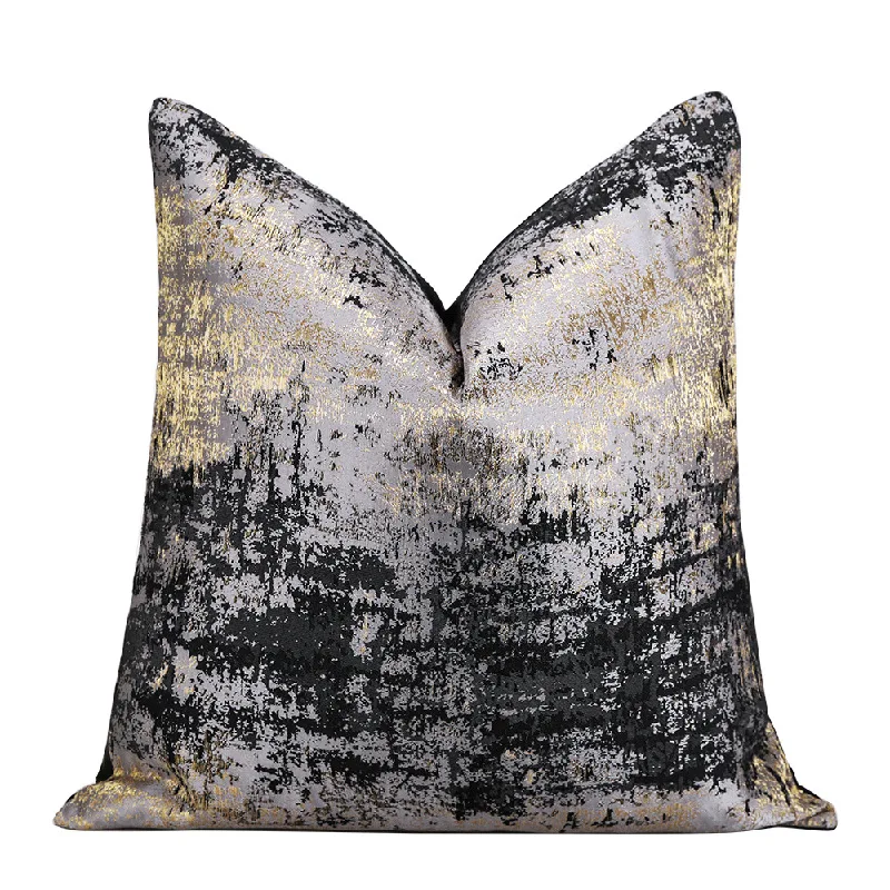 

Luxury Jacquard Cushion Cover 30x50 45x45 50x50 60x60cm High-end Decorative Black Gold Sofa Pillow Cover Livingroom Pillowcase