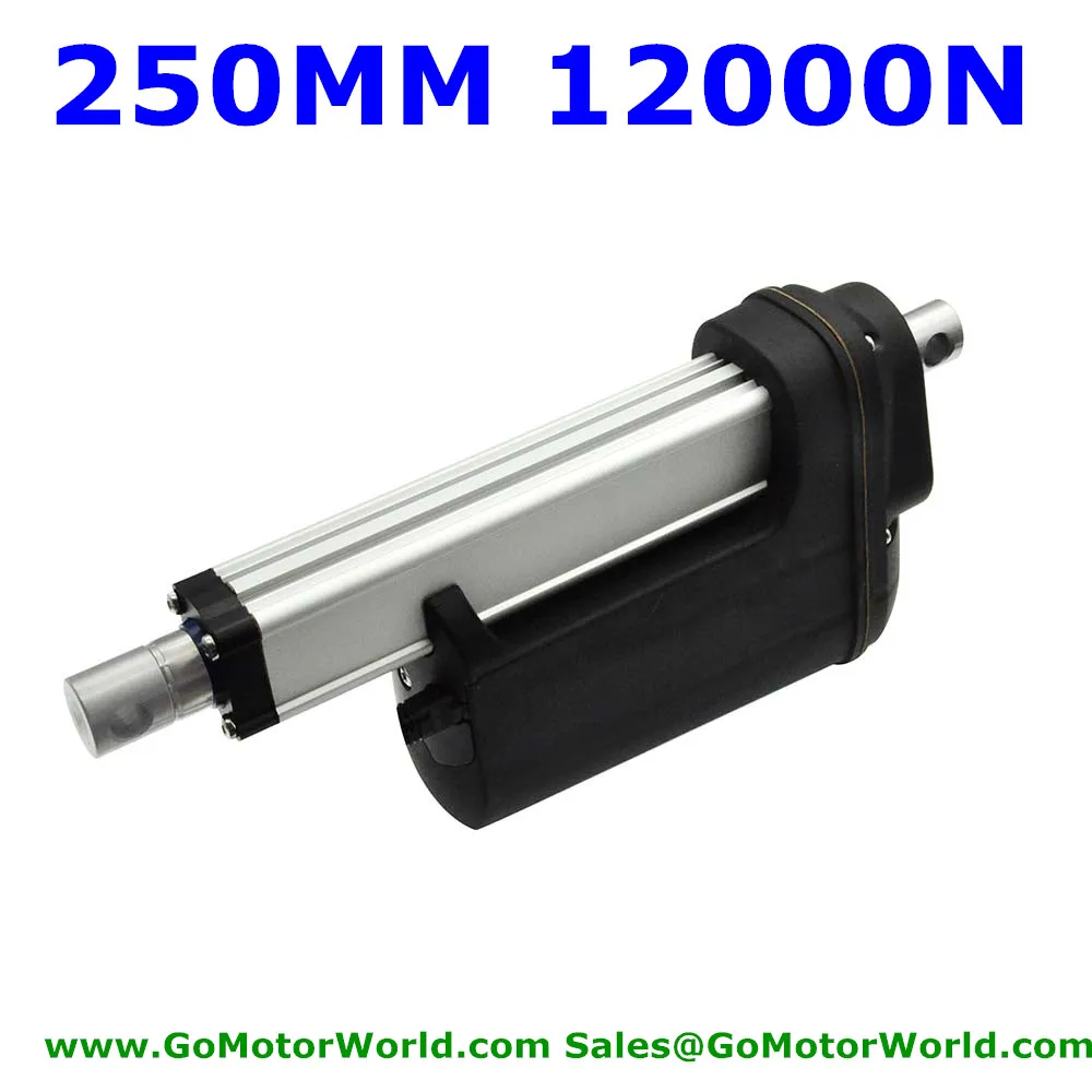 12000N 1200 кг 2640LB сила 12В 24В 250 мм регулируемый ход сверхмощный Промышленный линейный привод Бесплатная доставка