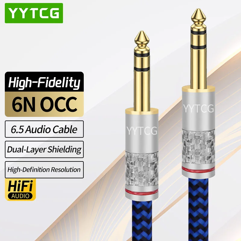 Premium 6.5mm TRS Balanced Audio Cable for Instruments and Audio Equipment