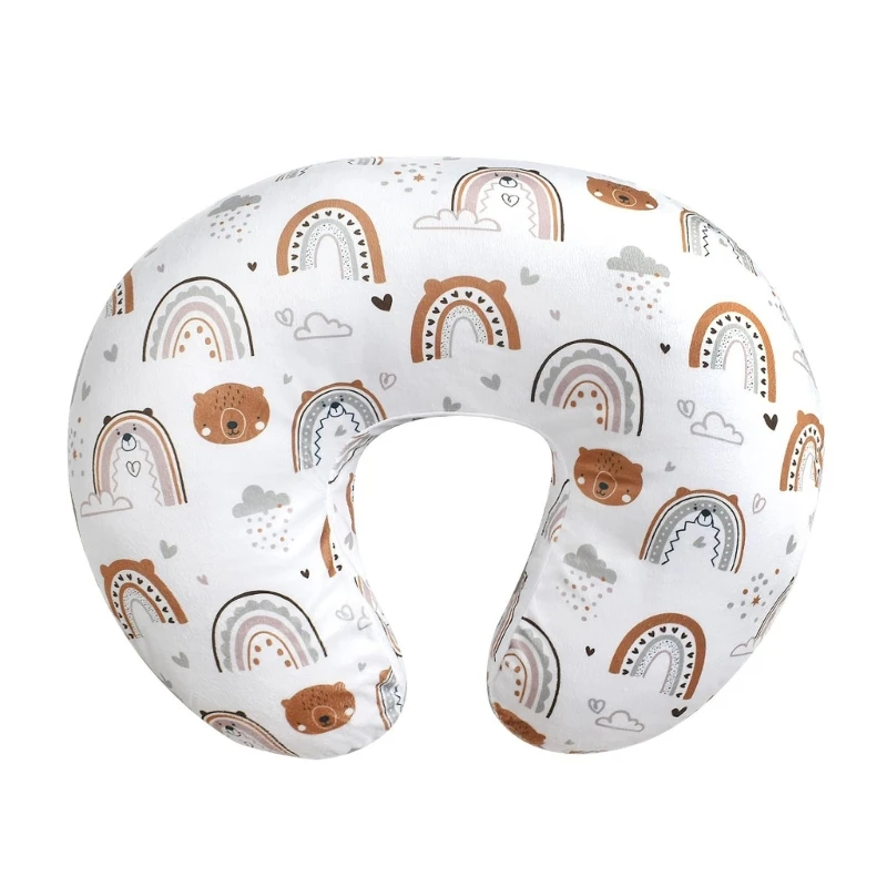 1 Set Baby Diaper Changing Mat Cover Floral Print Fitted Crib Sheet & Nursing Pillow Cushion Case Sleeve for Pregnant