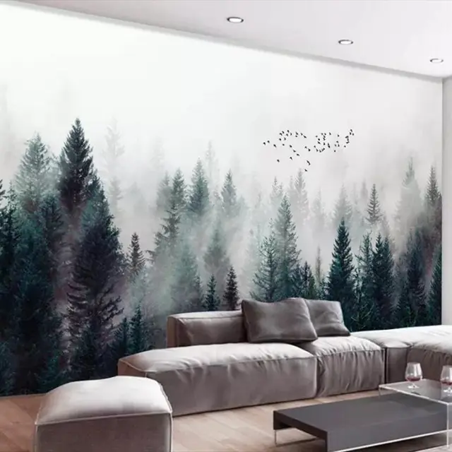 Beibehang Custom วอลล์เปเปอร์ 3d ภาพจิตรกรรมฝาผนัง modern หมอกเมฆหมอก nordic โซฟาพื้นหลัง wall papers ตกแต่งบ้าน 1