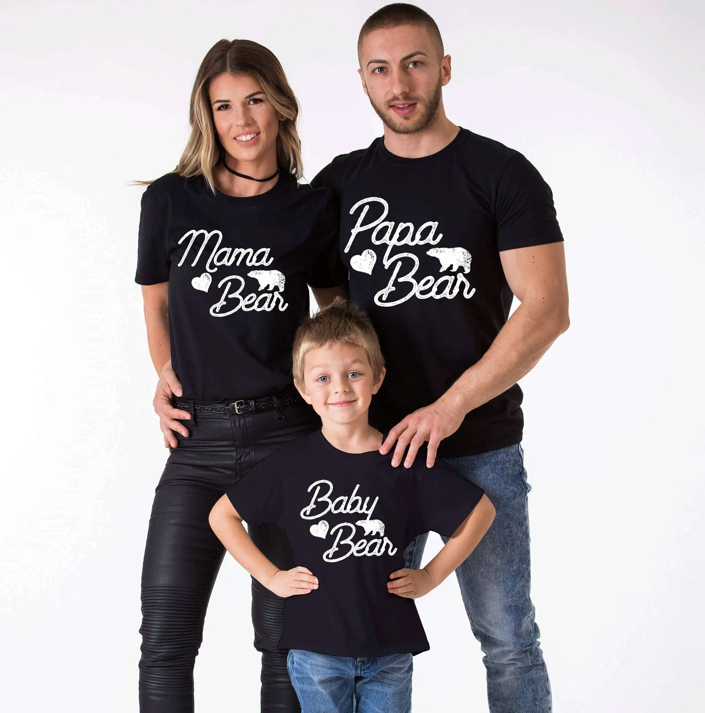 Mama Bear, Papa Bear, Baby Bear T Shirt Famiglia Abbinamenti Abiti T-Shirt Mamma E Papà E Bambini