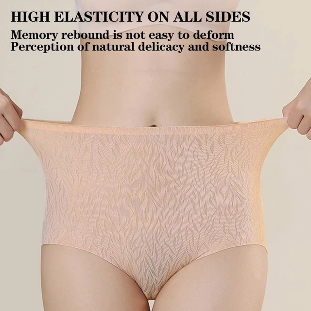 Female High-Waisted Non-Marking Nude Panties Cotton Stretch Underwear Ladies  Soft Briefs Underpants For Women O0V5 - AliExpress