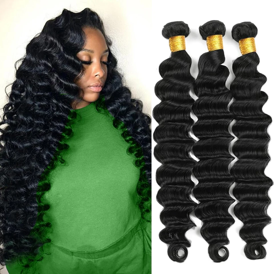 Virgin Loose Deep Wave Human Hair Bundles