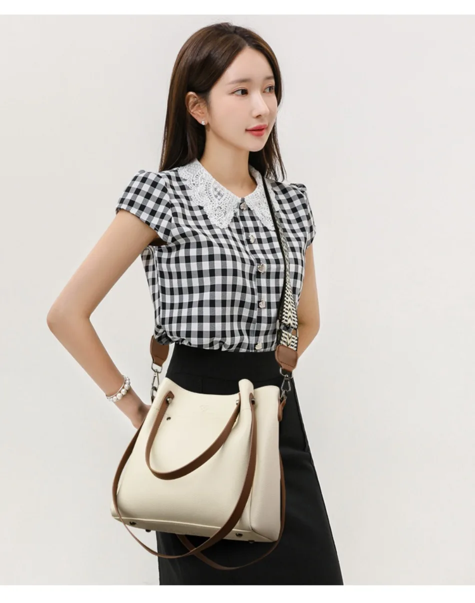 High Quality Leather Shoulder Crossbody Bags for Women Luxury Handbags Women Bag Designer Large Capacity Soft Tote Messenger Bag