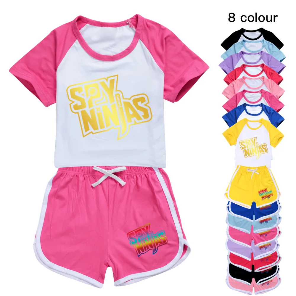 

Summer SPY NINJAS Toddler T-shirt Shorts Casual Sports Suit Children Boutique Clothing Baby Girls Tops Set Boys T Shirt For Kids