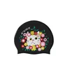 Fashionable printed waterproof adult swimming cap, silicone swimming cap 5