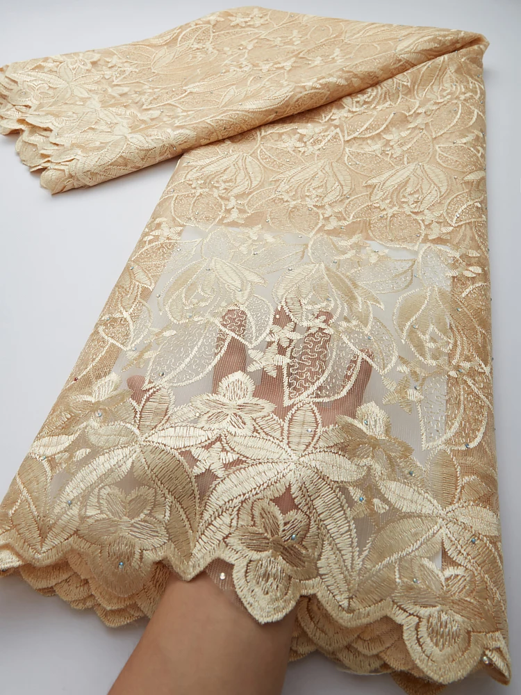 

Green African Fabric 2023 2.5Yards Embroidered Nigerian Laces Bridal High Quality French Tulle Lace For Wedding Party TY2822