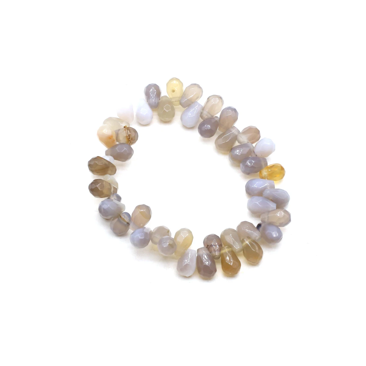 Natural Stone Faceted Prismatic Water Drop Crystal Agate Opal Beaded Reiki Healing Jewelry Making Necklace Earring Accessories