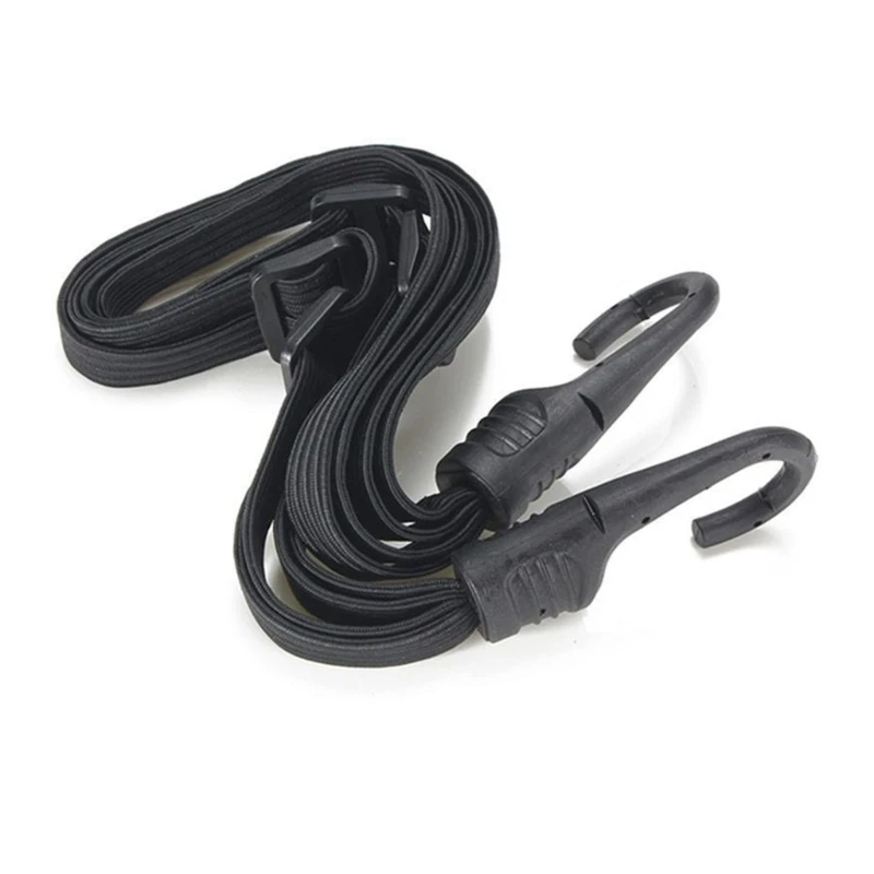 Motorcycle Helmet Fixing Rope Bicycles Lashing Strap with Hooks 60-170cm Adjustable Elastic Luggage Strap Tension Ropes