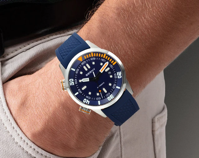 BERNY 自動ダイブウォッチ超発光オリジナルデザイン 20ATM Sa6172839b5b04947986fc60233b76