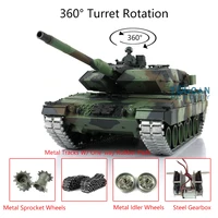 Heng Long 1/16 Scale RC Tank 7.0 Panzer Leopard2A6 RTR Remote Control Tanks Model 3889 W/ 360° Turret Metal Tracks Toys TH17584 1