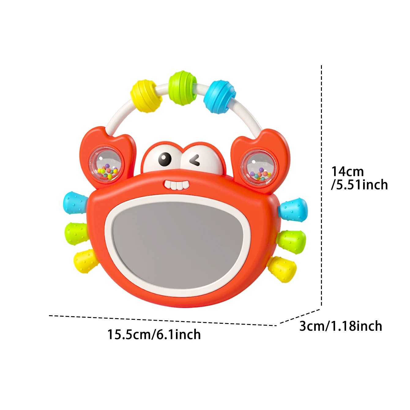 Musical Crab Rattle Toy for Infants - Early Education with Lights and Sounds