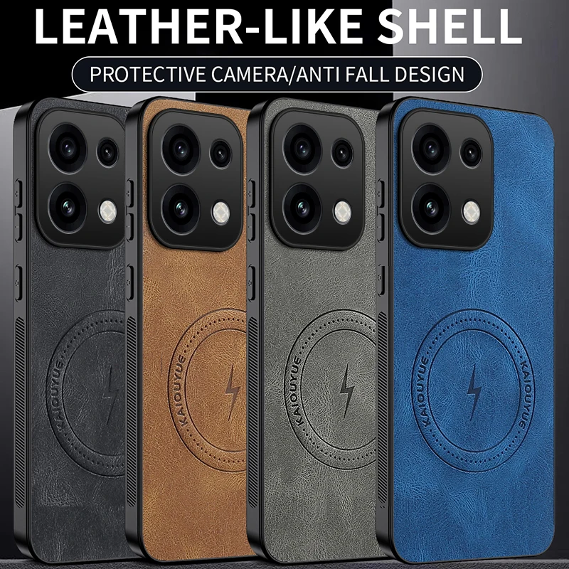 Simple Stylish Magnetic Suction Luxury Leather Skin-friendly Anti-drop Cover Case