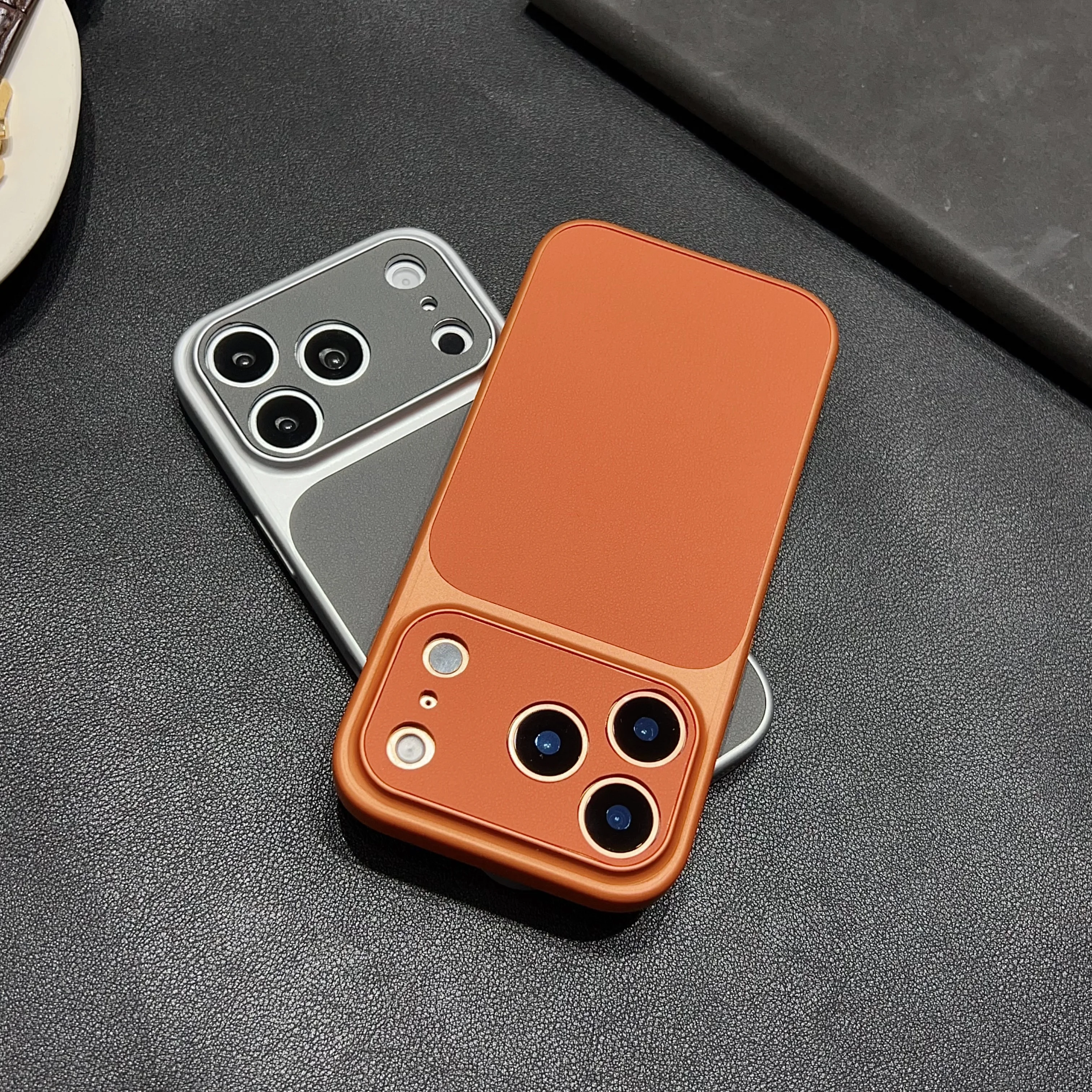 Luxury Leather Texture Magnetic Shockproof Phone Case with Hybrid PC Design and Bumper Back Cover