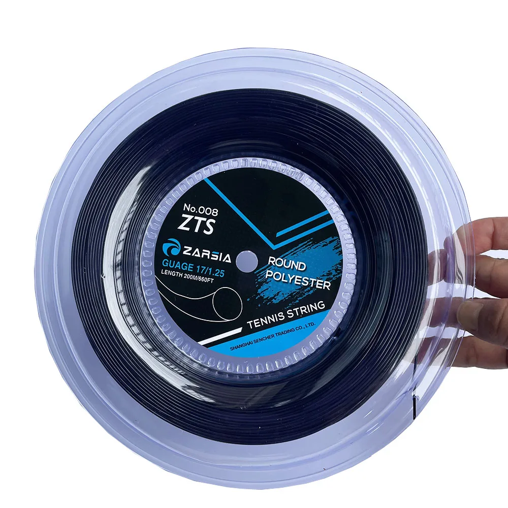 Tennis Accessories 1 Big Reel 4G Polyester Tennis Racket String 1.25MM Durable Smooth Round