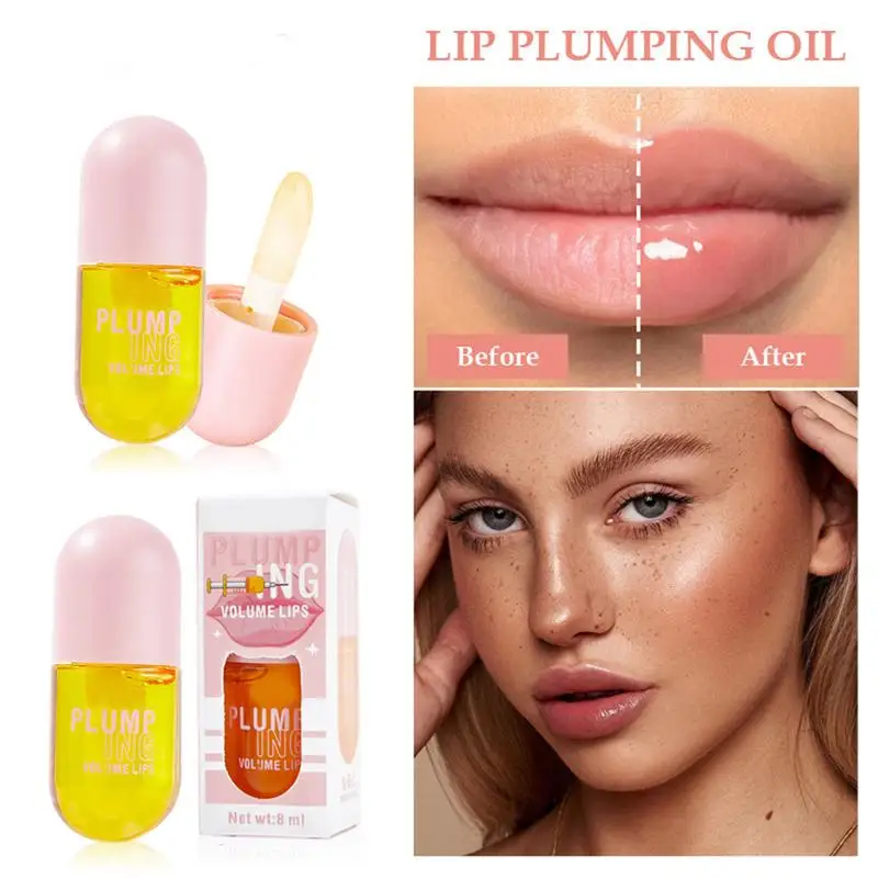 

Instant Lip Enhancer Plumper Oil Moisturizing Natural Lip Plumping Gloss Volumising Lip Gloss Repair Fine Lines Lip Fuller fille