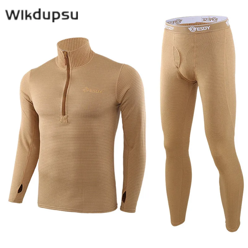 

Thermo Underwear Autumn Winter Thermal Men Long Johns Warm Thermal Tights Clothing Two Piece Set Long Compression Underwear