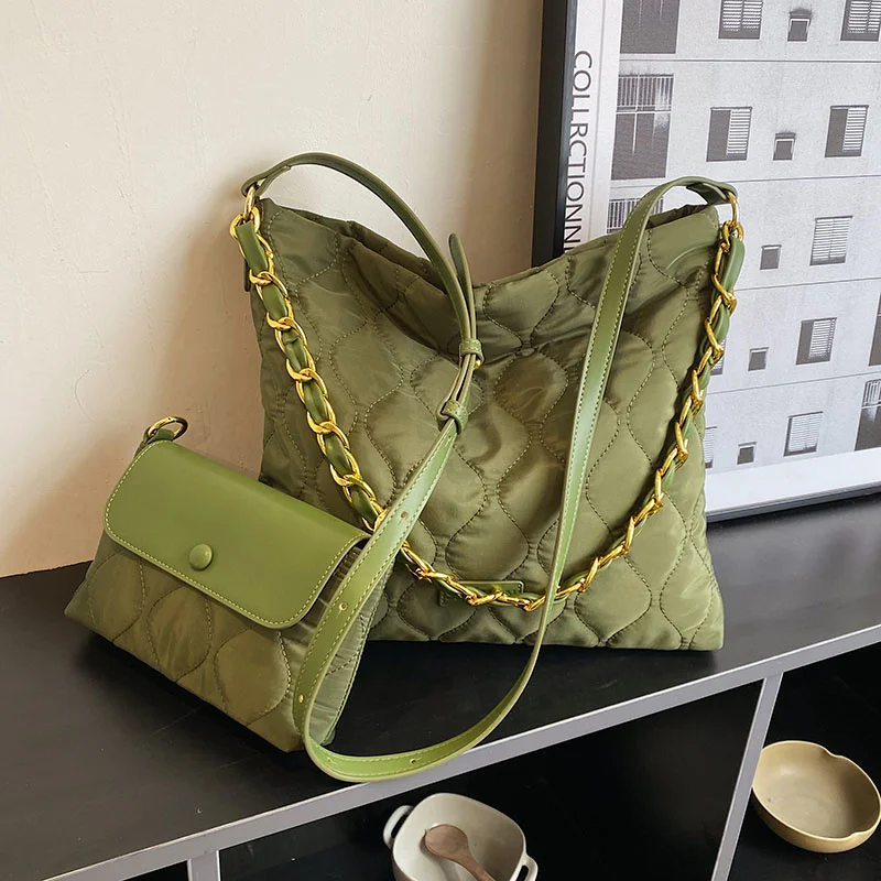 

Luxury 2 Pcs/set Crossbody Bags for Women Shopping Handbag Single Shoulder High Quality Solid Color Purses and Handbags