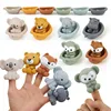 Baby Bath Toys Stacking Bath Boat Toy Silicone Adorable Animal Finger Puppets for Children Interactive Floating Squeeze Toy Gift 1