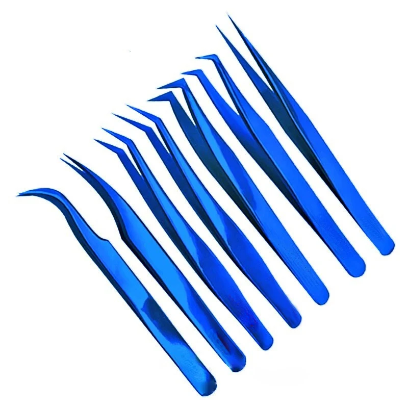 Volume Eyelashes Tweezers Stainless Steel superhard Tweezers High Precision Anti-static tweezers Eyelash Extensions custom logo 5