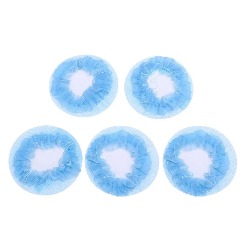 5pcs Invisible Net Set Coil Hair Ornaments Hairnet Hair Nets Bun Cover Accessories for Women Girls (Blue)