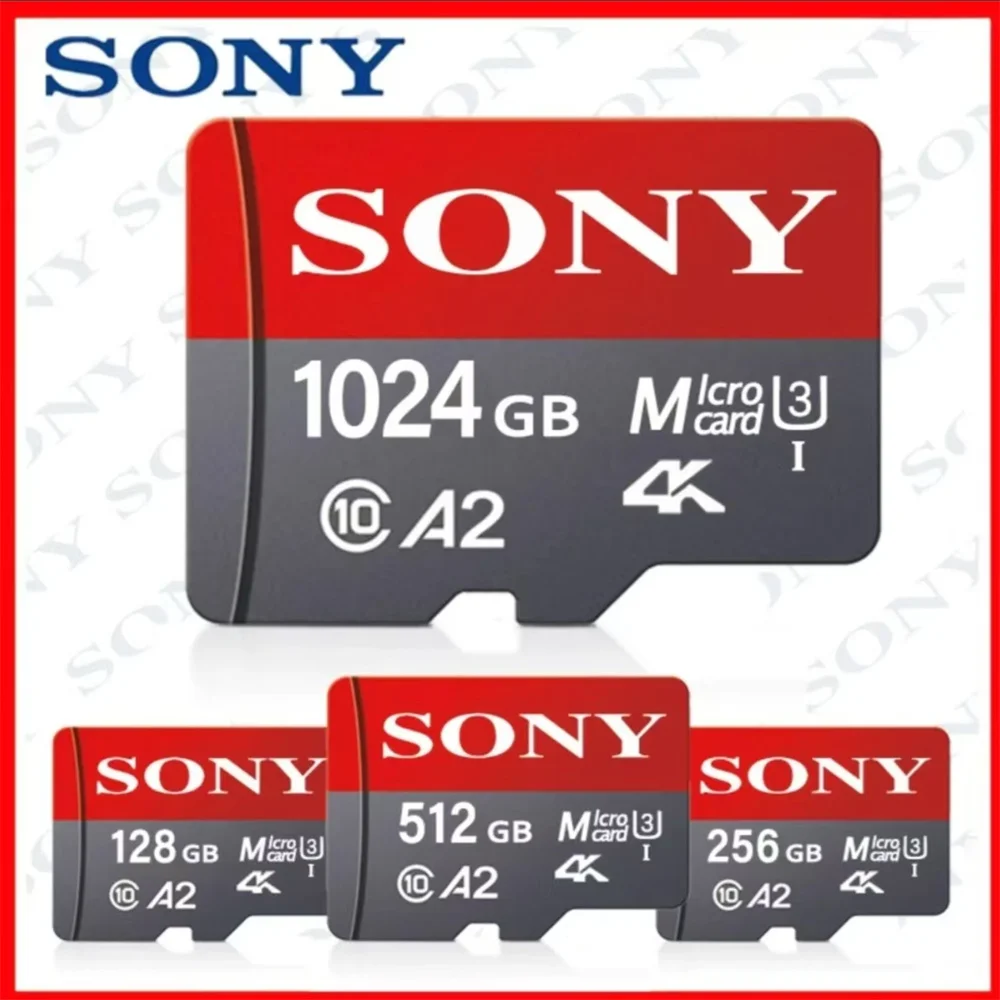 thumbnail image 1 of Tarjeta de memoria Micro SD SONY Clase 10 1TB 512GB 128GB 256GB 32GB 64GB Tarjeta Micro SD TF Flash 64 128 256GB MicroSD para cámara de teléfono, 1 of 5