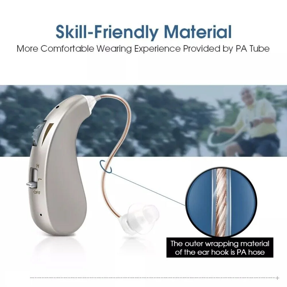 Rechargeable Digital Hearing Aid Enhancer Invisible BTE Ear Aids High-Power UK 3