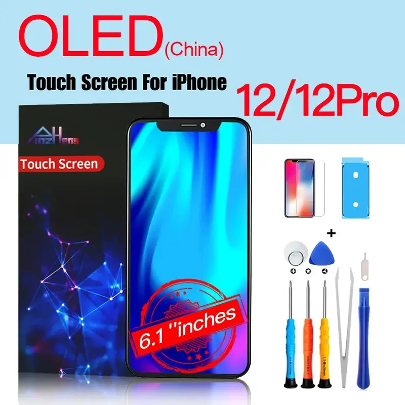 PINZHENG High Quality Screen AMOLED INCELL LCD OLED OEM For iPhone 11 12 13 Mini Pro Max XS XR MAX Display Replacement With Tool - Image 16